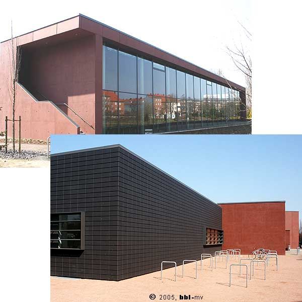 links oben: Ansicht von außen rechts unten: Seitenansicht © 2005 bbl-mv