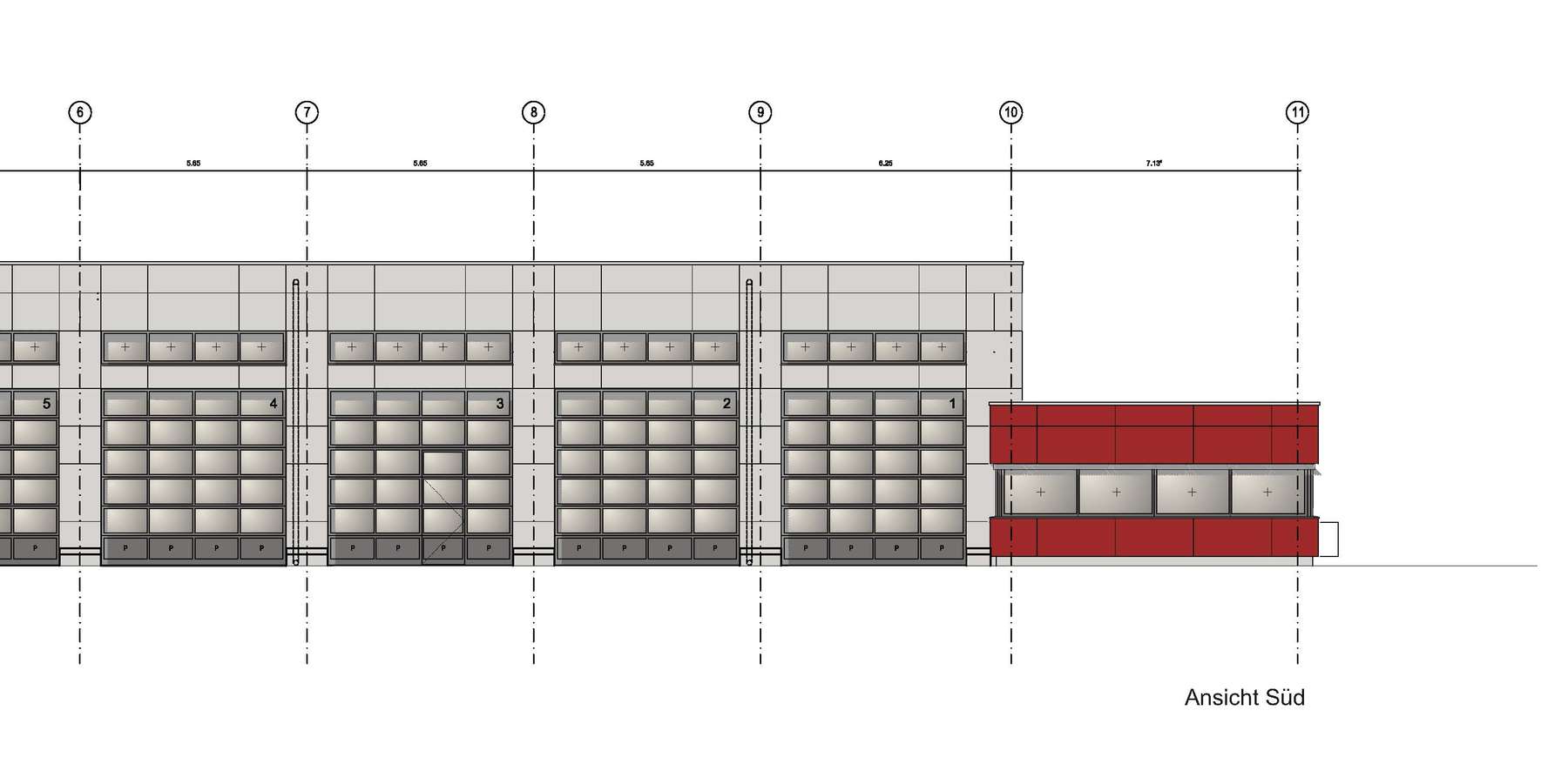 Farbkonzept Ansicht von Süden © 2010 kplan Abensberg