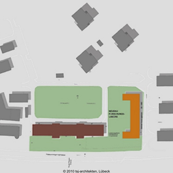 Schematischer Lageplan © 2010 tönies + schroeter + jansen Freie Architekten GmbH, Lübeck