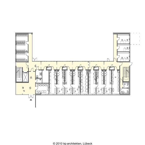 Grundriss Erdgeschoss © 2010 tönies + schroeter + jansen Freie Architekten GmbH, Lübeck