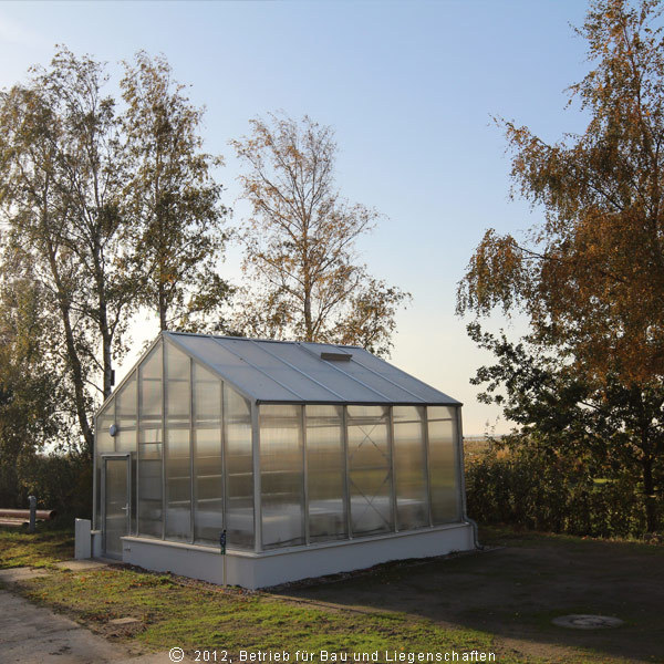 Gewächshaus auf dem Areal in Born. © 2012 Betrieb für Bau und Liegenschaften Mecklenburg-Vorpommern