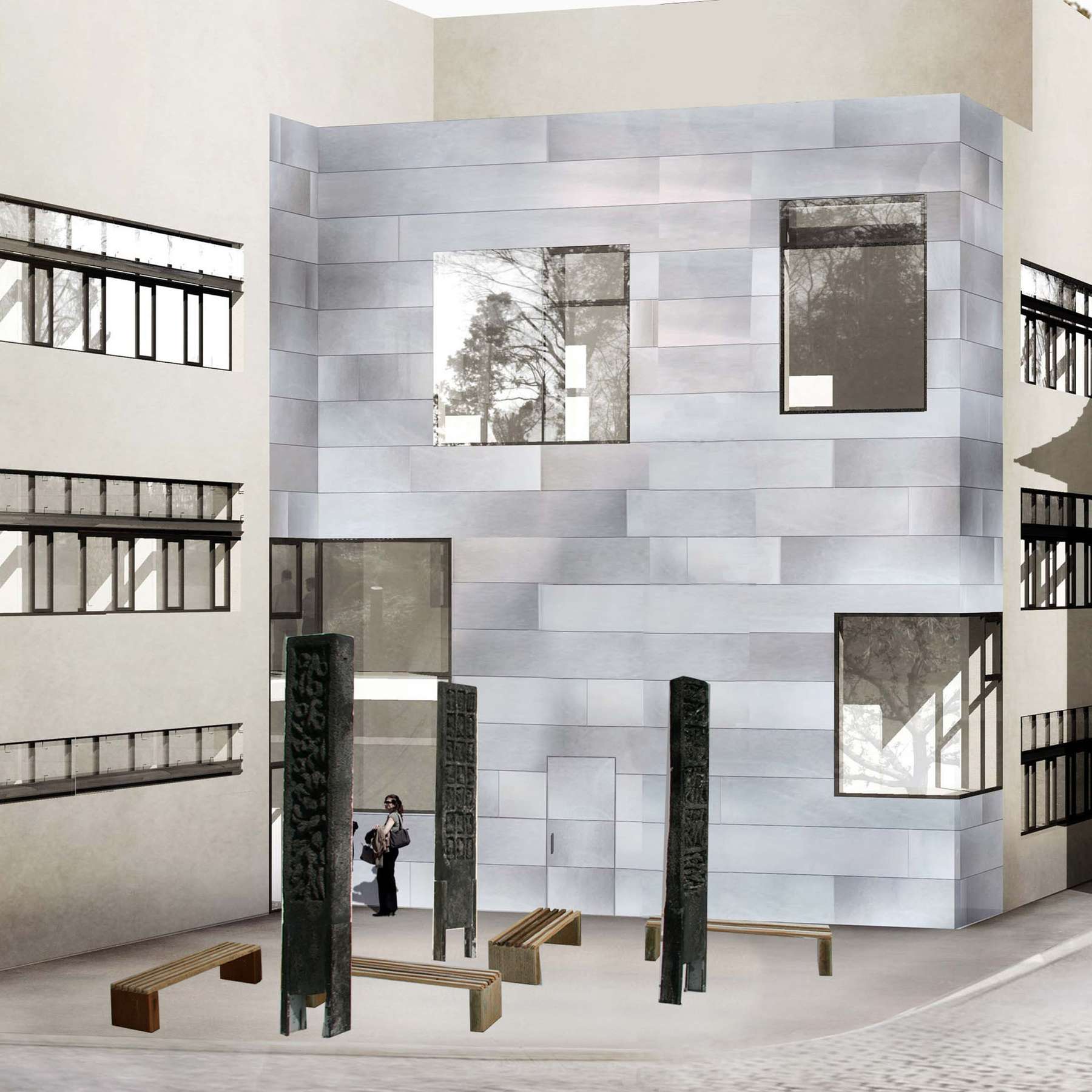 Wettbewerb Kunst am Bau Ernst-Moritz-Arndt-Universität (EMAU) Greifswald, Neubau Laborgebäude für Botanik und Zoologie.jpg © 2015 Jürgen Kümmel, Wolgast / OT Buddenhagen