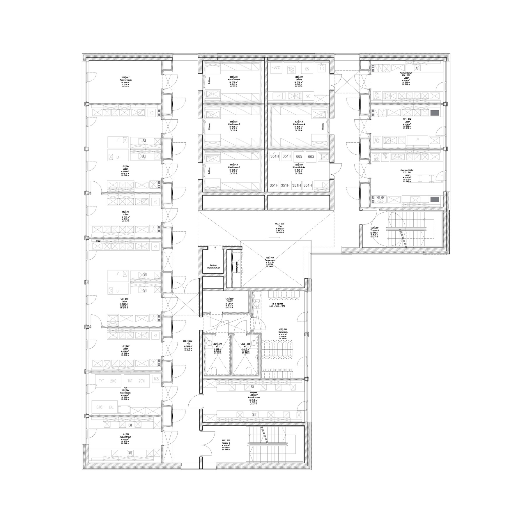 Grundriss 1. Obergeschoss © 2012 kister scheithauer gross Architekten und Stadtplaner GmbH, Leipzig