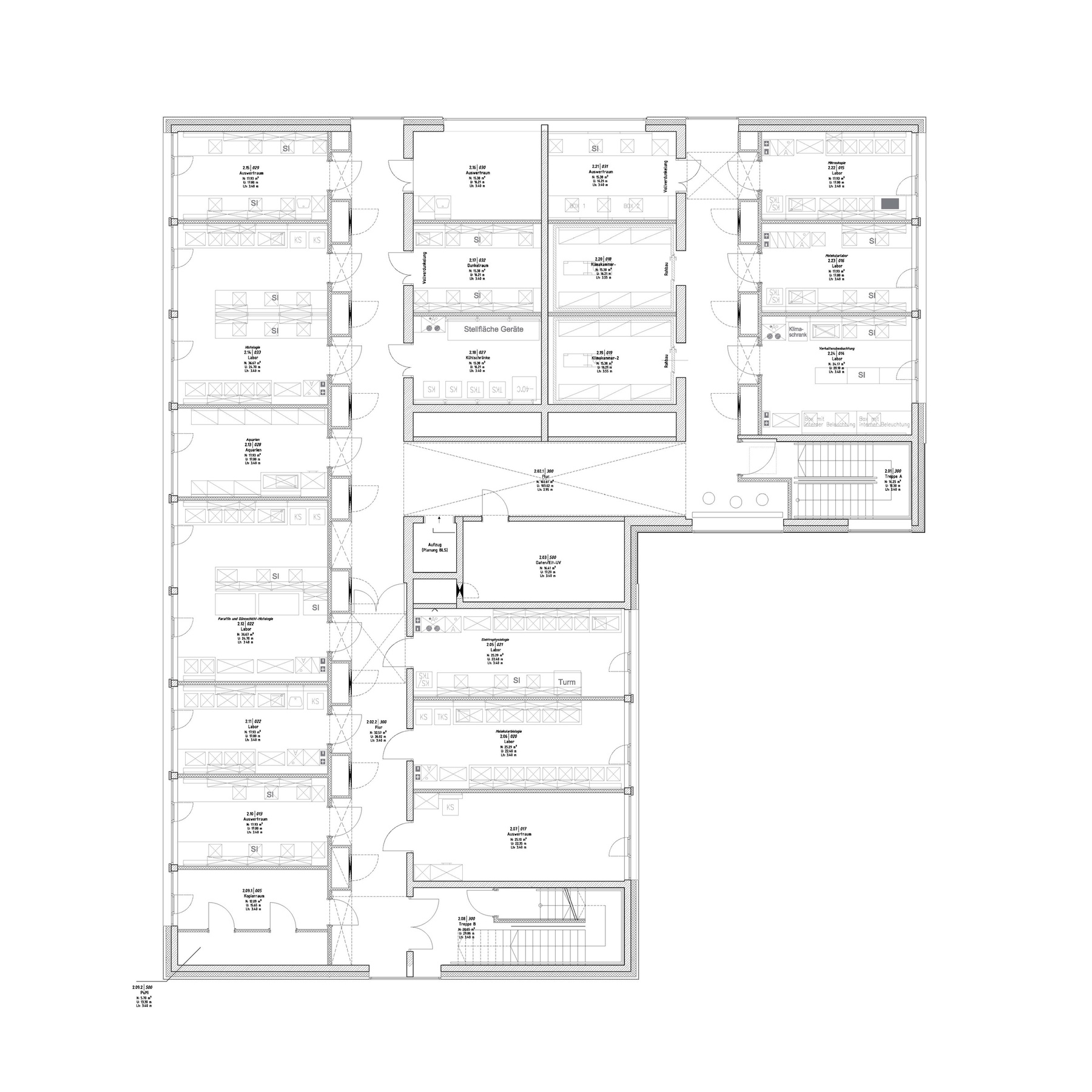 Grundriss 2. Obergeschoss © 2012 kister scheithauer gross Architekten und Stadtplaner GmbH, Leipzig