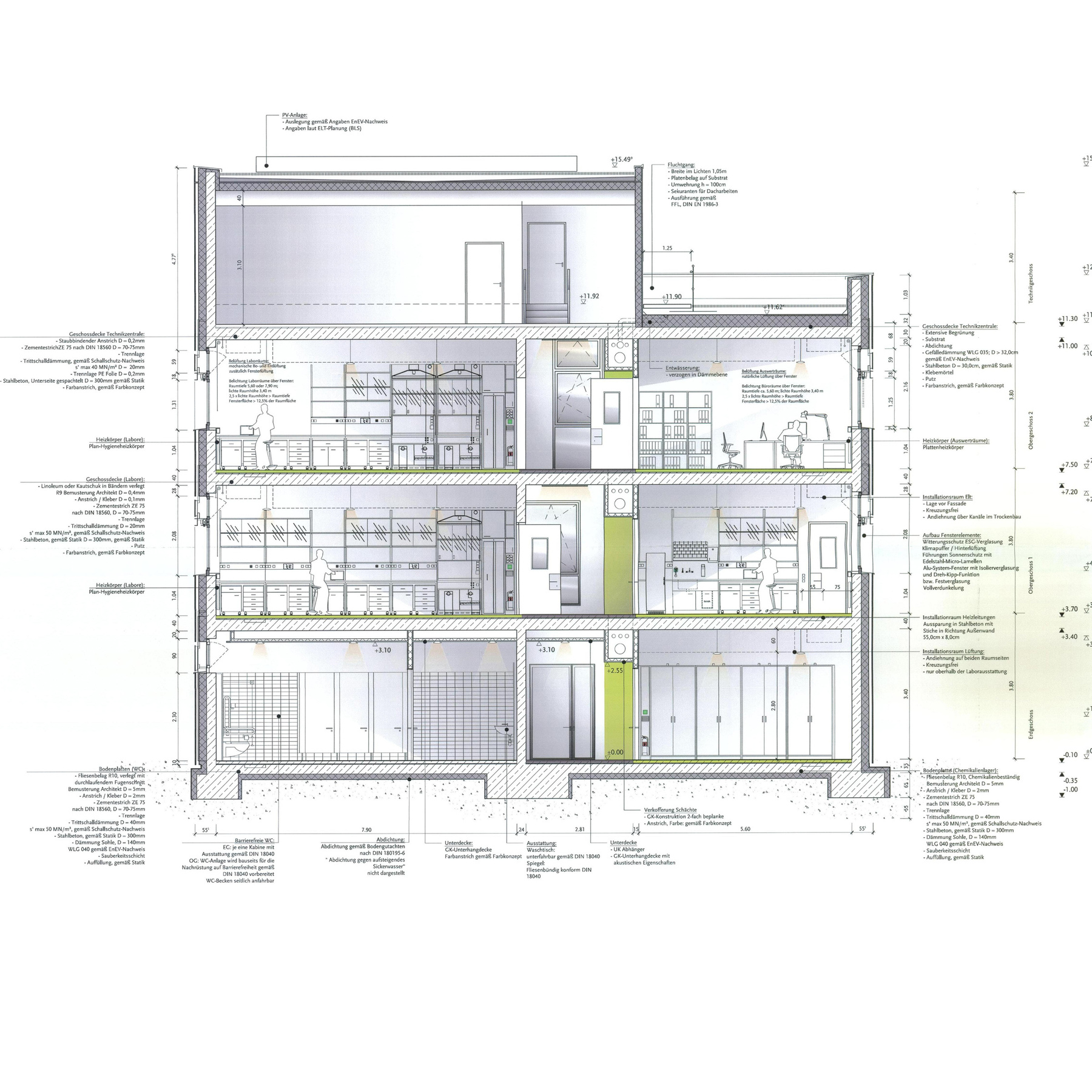 Schnitt A-A © 2012 kister scheithauer gross Architekten und Stadtplaner GmbH, Leipzig
