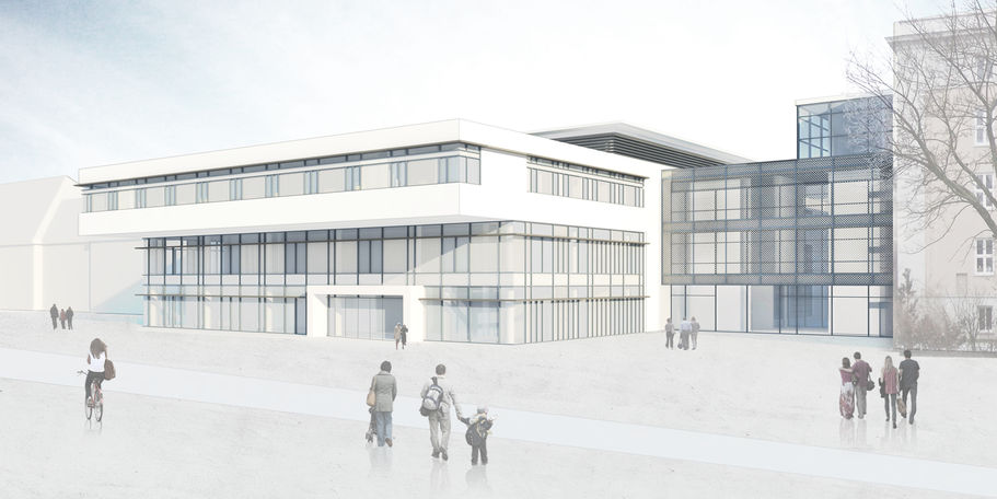 Das derzeit größte Bauprojekt der Staatlichen Bau- und Liegenschaftsverwaltung für das Land M-V. Visualisierung mit Stand vom Juni 2015. © © 2015 Haid +Partner Architekten +Ingenieure Generalplaner, Nürnberg