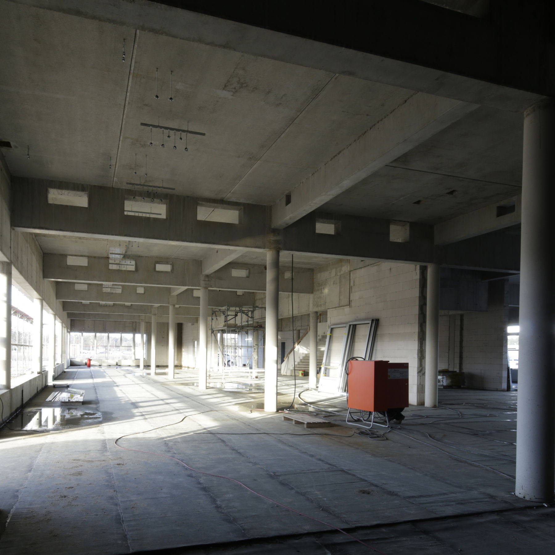 Im Erdgeschoss - hier wird einmal der Speisesaal sein. © 2016 Betrieb für Bau und Liegenschaften Mecklenburg-Vorpommern