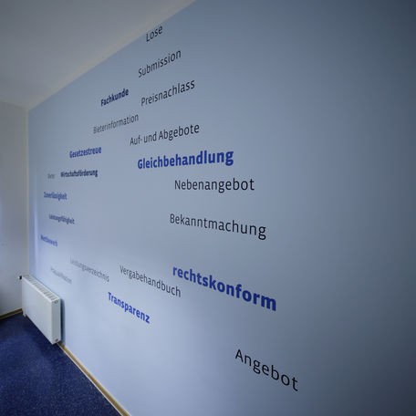 Schlagworte die für die Zentrale Vergabe von Aufträgen im BBL M-V bedeutend sind. © 2016 Betrieb für Bau und Liegenschaften Mecklenburg-Vorpommern