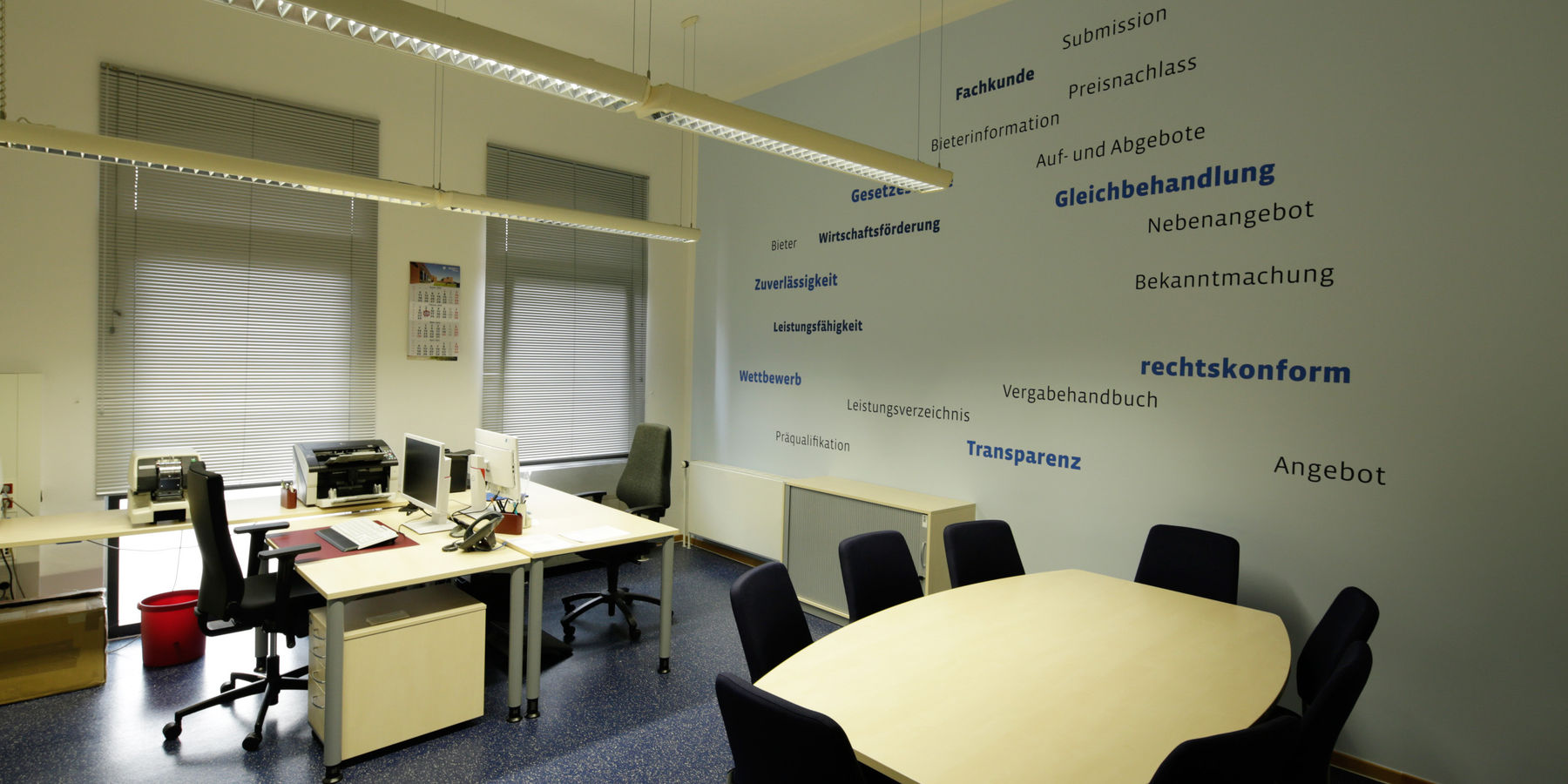 Blick in den Submissionsraum im Dienstgebäude des BBL M-V in Rostock. © 2016 Betrieb für Bau und Liegenschaften Mecklenburg-Vorpommern