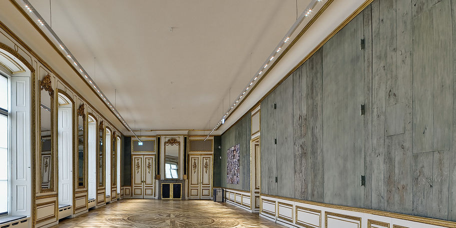 Blick in die frisch restaurierte Gemäldegalerie, etwa ein halbes Jahr vor der Übergabe an den Nutzer des Schlosses, das Staatliche Museum Schwerin. © 2015 Fotodesign Klose