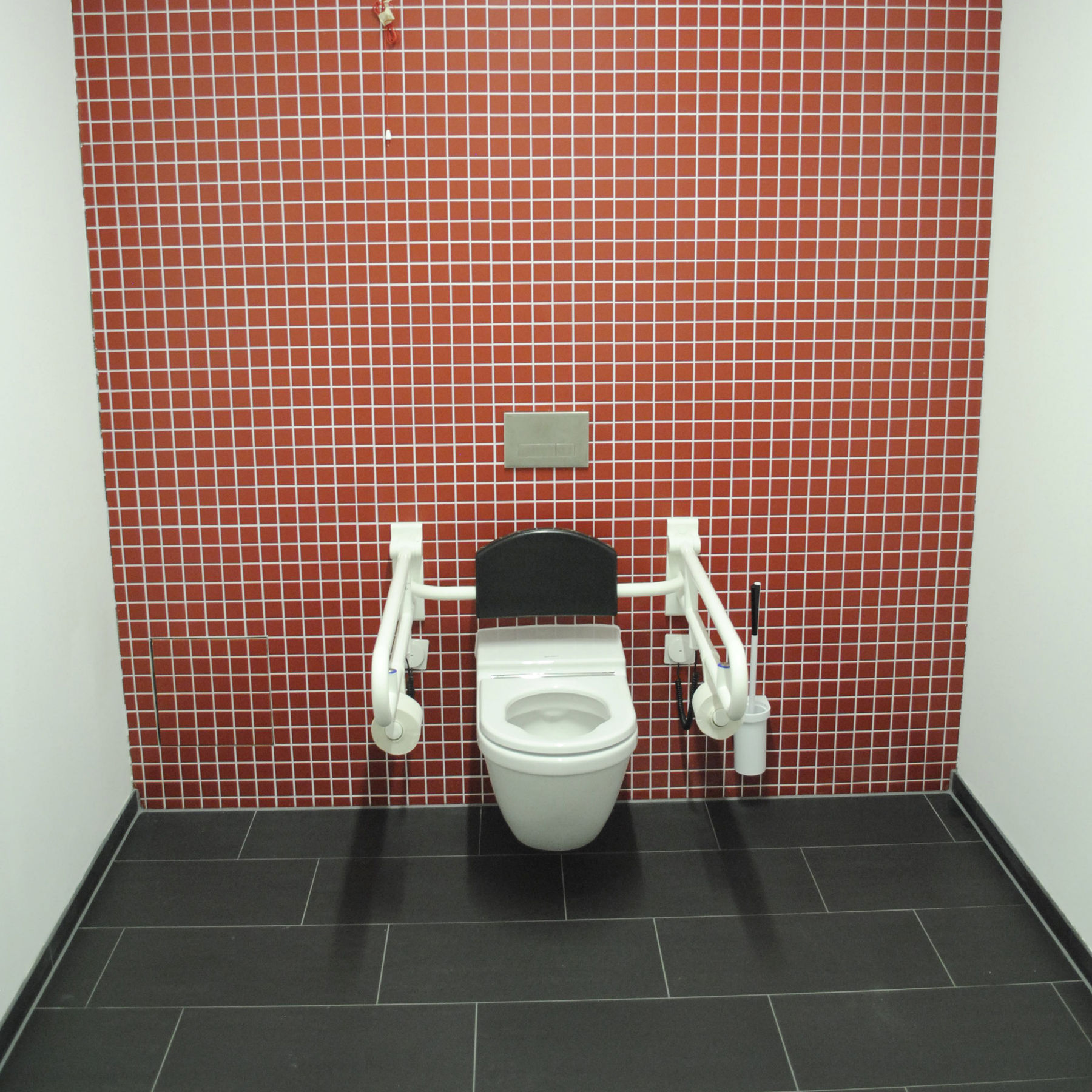 Blick in das Behinderten-WC © 2016 Betrieb für Bau und Liegenschaften Mecklenburg-Vorpommern