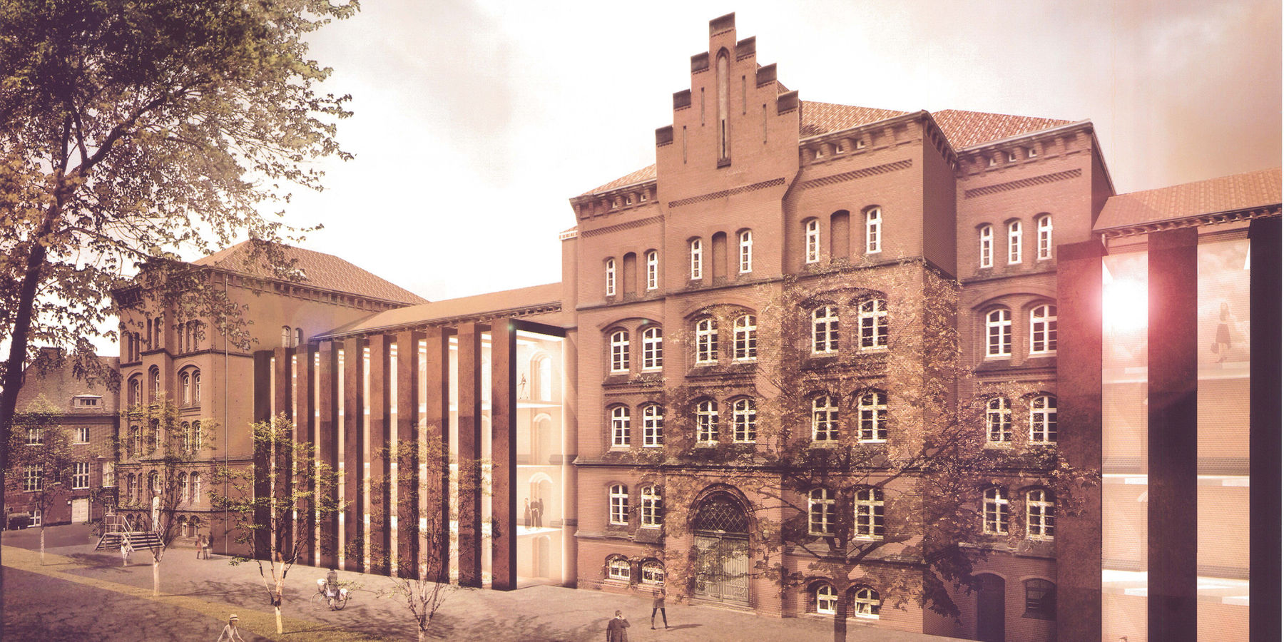 Mit diesem Entwurf wies das Büro Bastmann + Zavracky aus Rostock seine Eignung nach, das Bauprojekt mit dem beauftragenden landeseigenen Betrieb für Bau und Liegenschaften umsetzen zu können. © Bastmann + Zavracky BDA Architekten GmbH Rostock