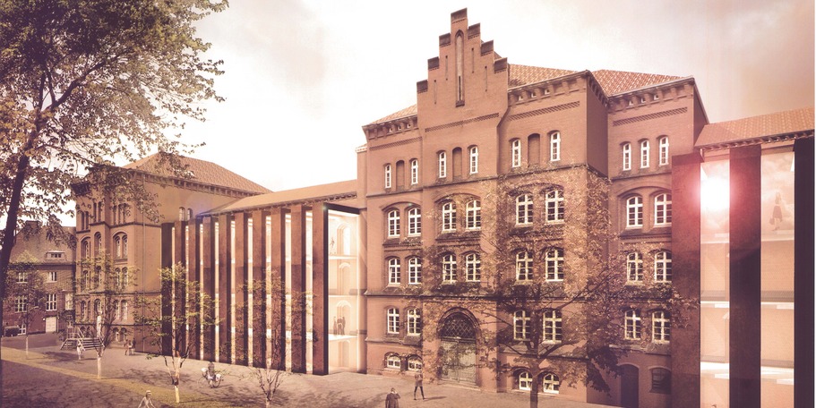 Mit diesem Entwurf wies das Büro Bastmann + Zavracky aus Rostock seine Eignung nach, das Bauprojekt mit dem beauftragenden landeseigenen Betrieb für Bau und Liegenschaften umsetzen zu können. © Bastmann + Zavracky BDA Architekten GmbH Rostock