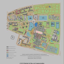 Der Masterplan zum Campus Berthold-Beitz-Platz mit dem neuen Klinikum und Standort DZ 7 © 2010 Betrieb für Bau und Liegenschaften Mecklenburg-Vorpommern