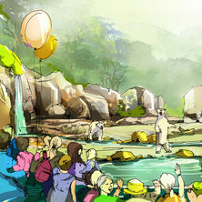 Visualisierung, Einsicht in das Eisbärengehege. © 2017 Zoologischer Garten Rostock