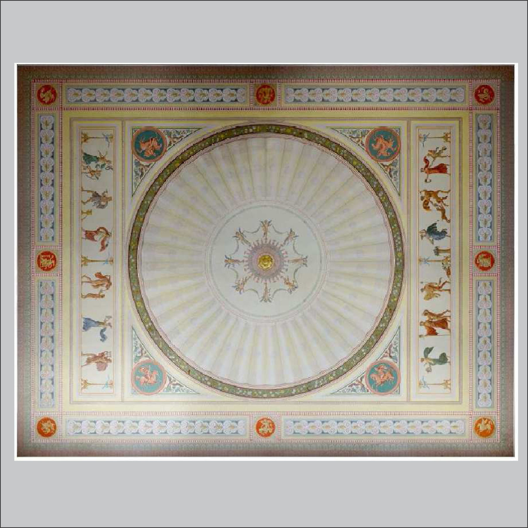 Messbild der Decke im Gelben Saal © Prodenkmal Berlin/Bamberg