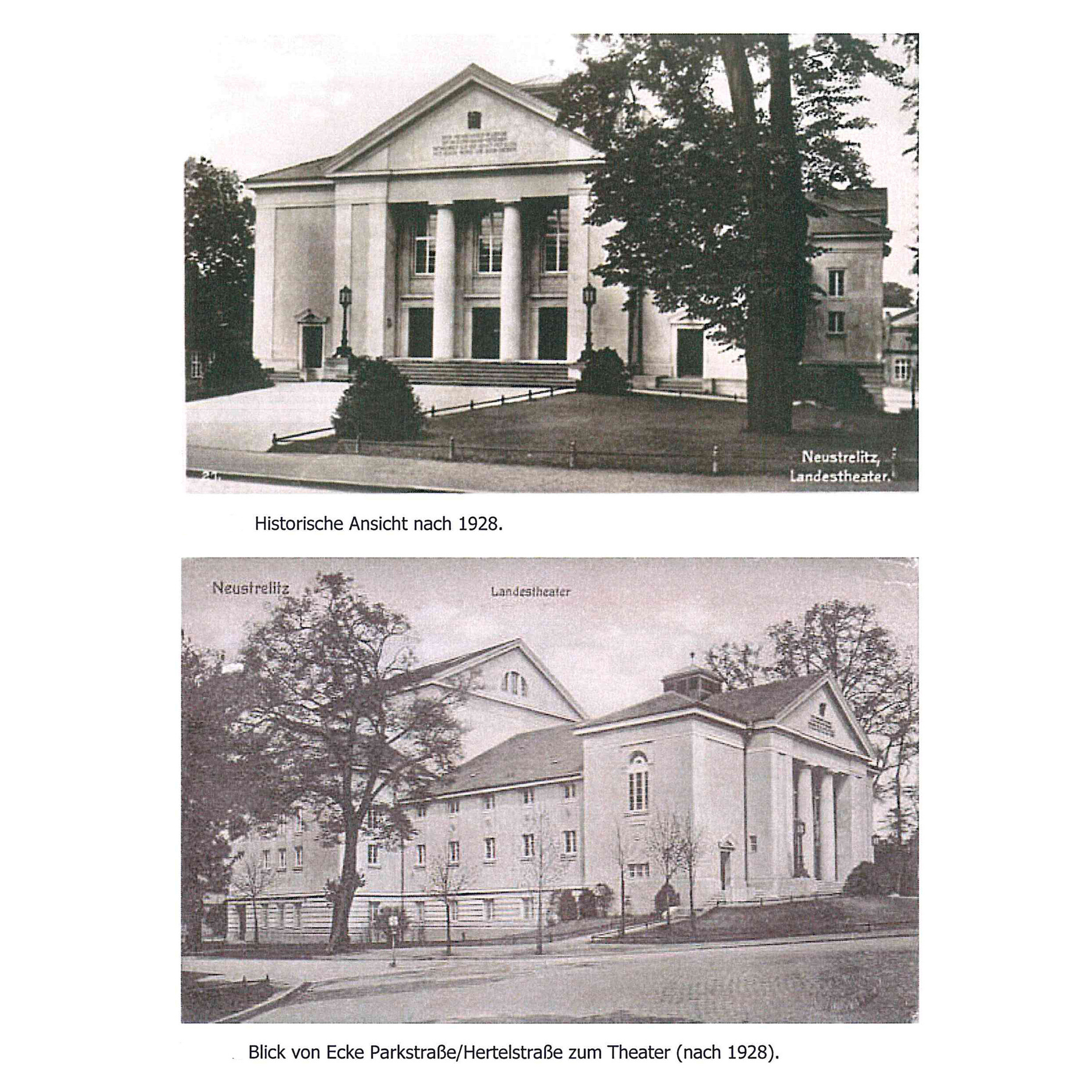 historische Ansichten des Theaters Neustrelitz © unbekannt