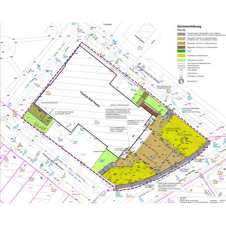 Lageplanauszug: so soll der Vorplatz einmal aussehen © Betrieb für Bau und Liegenschaften Mecklenburg-Vorpommern