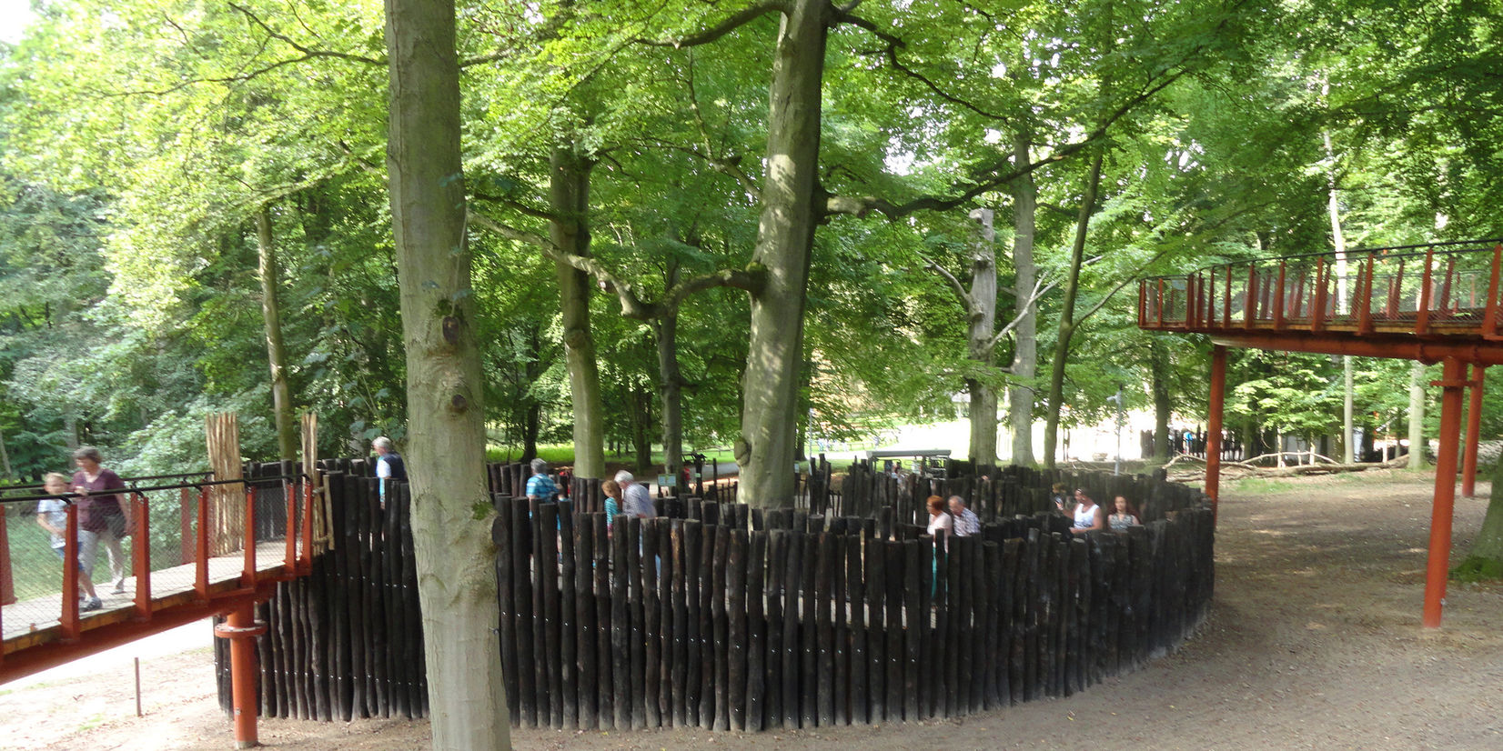 Eingang des Baumkronenpfades, von hier geht es hinauf. © 2017 Betrieb für Bau und Liegenschaften Mecklenburg-Vorpommern