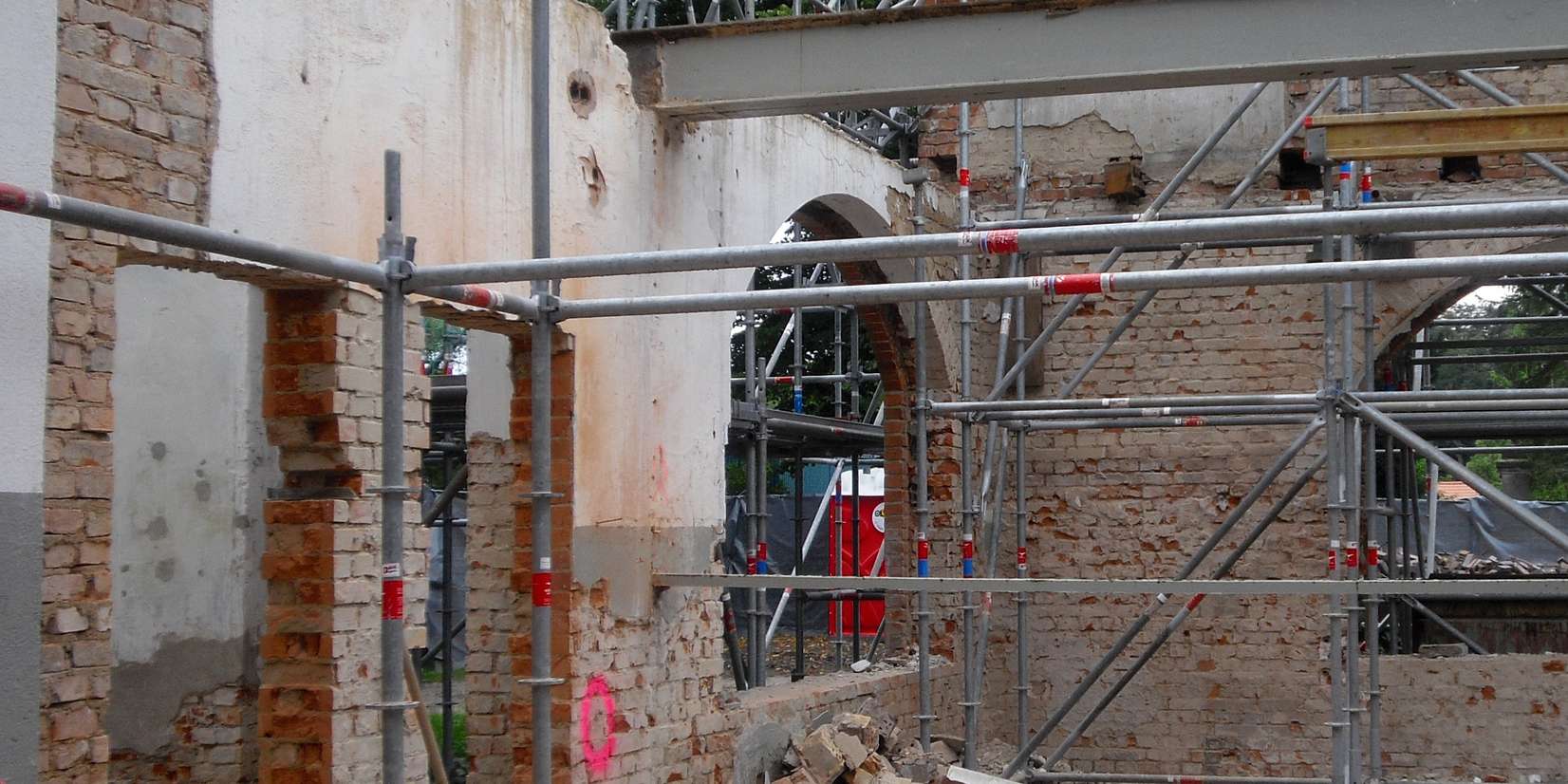 Die Garage im Bauzustand. © 2017 Betrieb für Bau und Liegenschaften Mecklenburg-Vorpommern