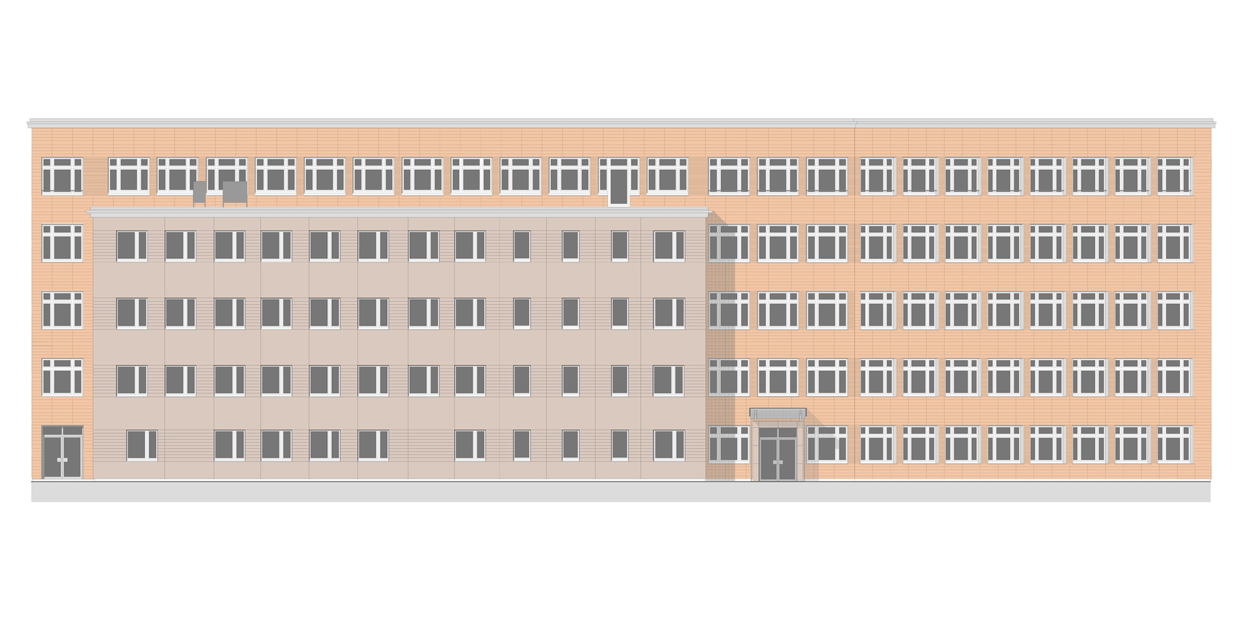 geplante Gebäudeansicht © 2017 Architekturbüro Günter Heinz Neubrandenburg