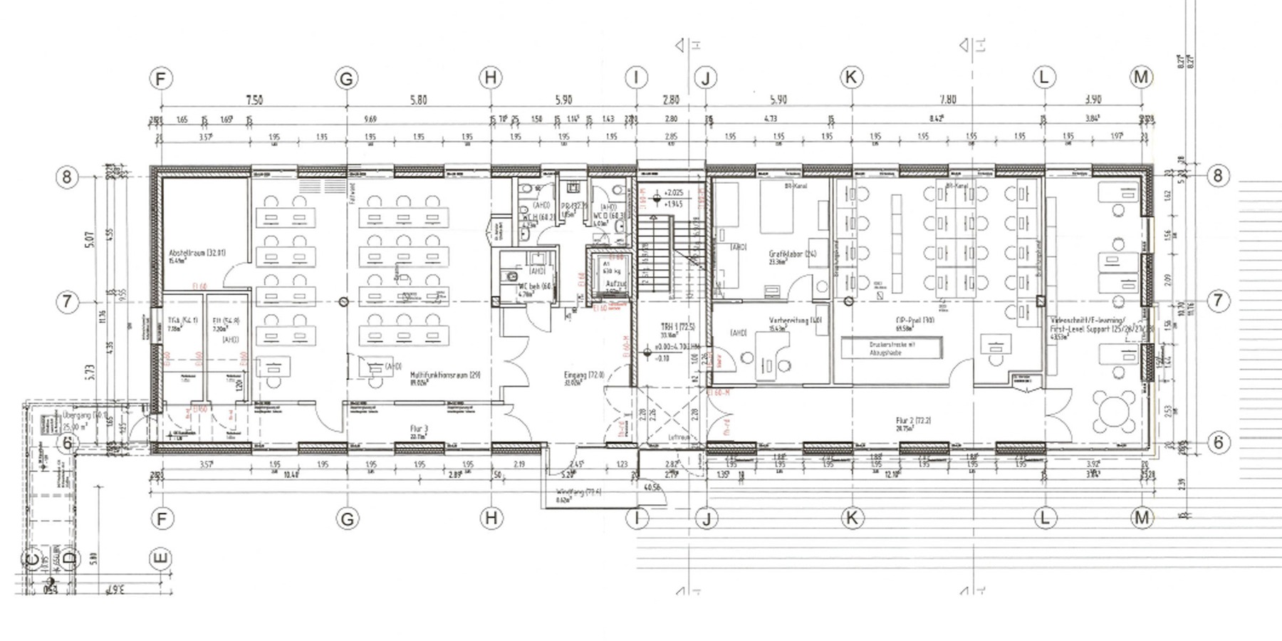 Seminar-/Verwaltungsgebäude - Grundriss Erdgeschoss © 2017 HWP Planungsgesellschaft mbH, Stuttgart
