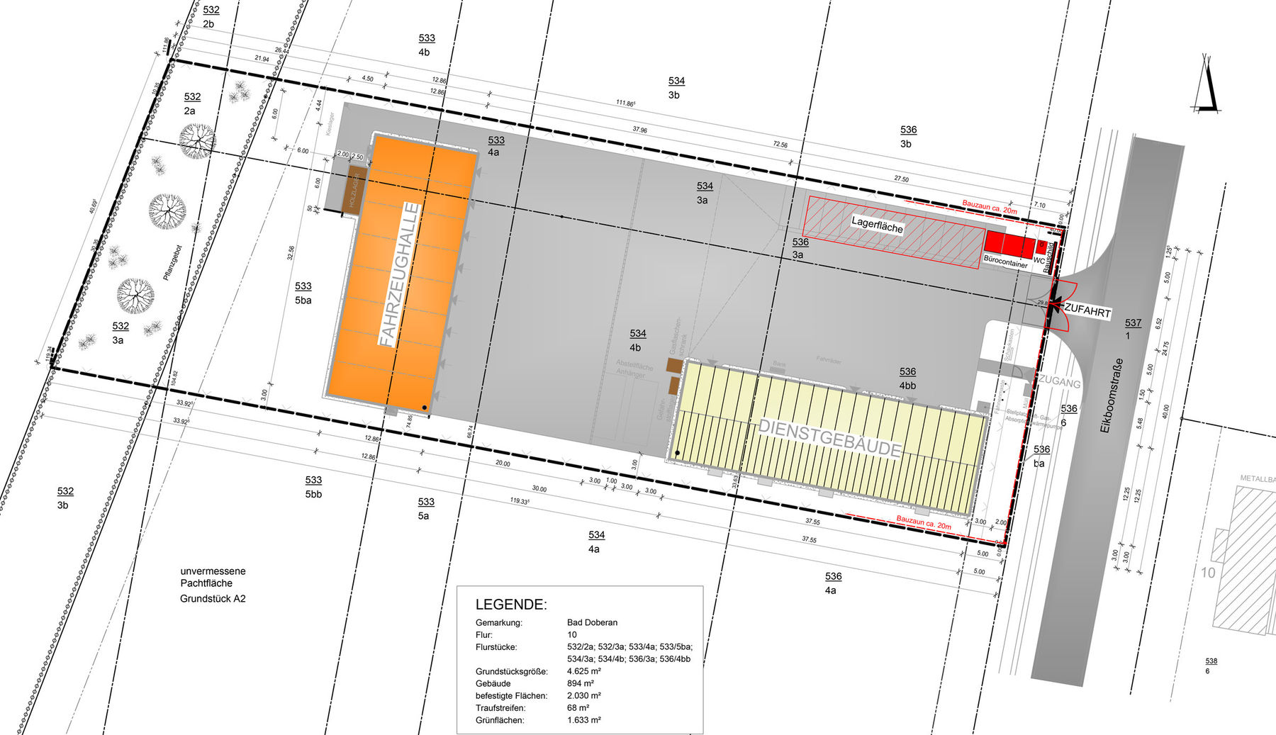 Lageplan © 2018 Betrieb für Bau und Liegenschaften Mecklenburg-Vorpommern