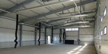 Blick in die Fahrzeughalle © 2019 Betrieb für Bau und Liegenschaften Mecklenburg-Vorpommern