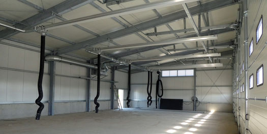 Blick in die Fahrzeughalle © 2019 Betrieb für Bau und Liegenschaften Mecklenburg-Vorpommern