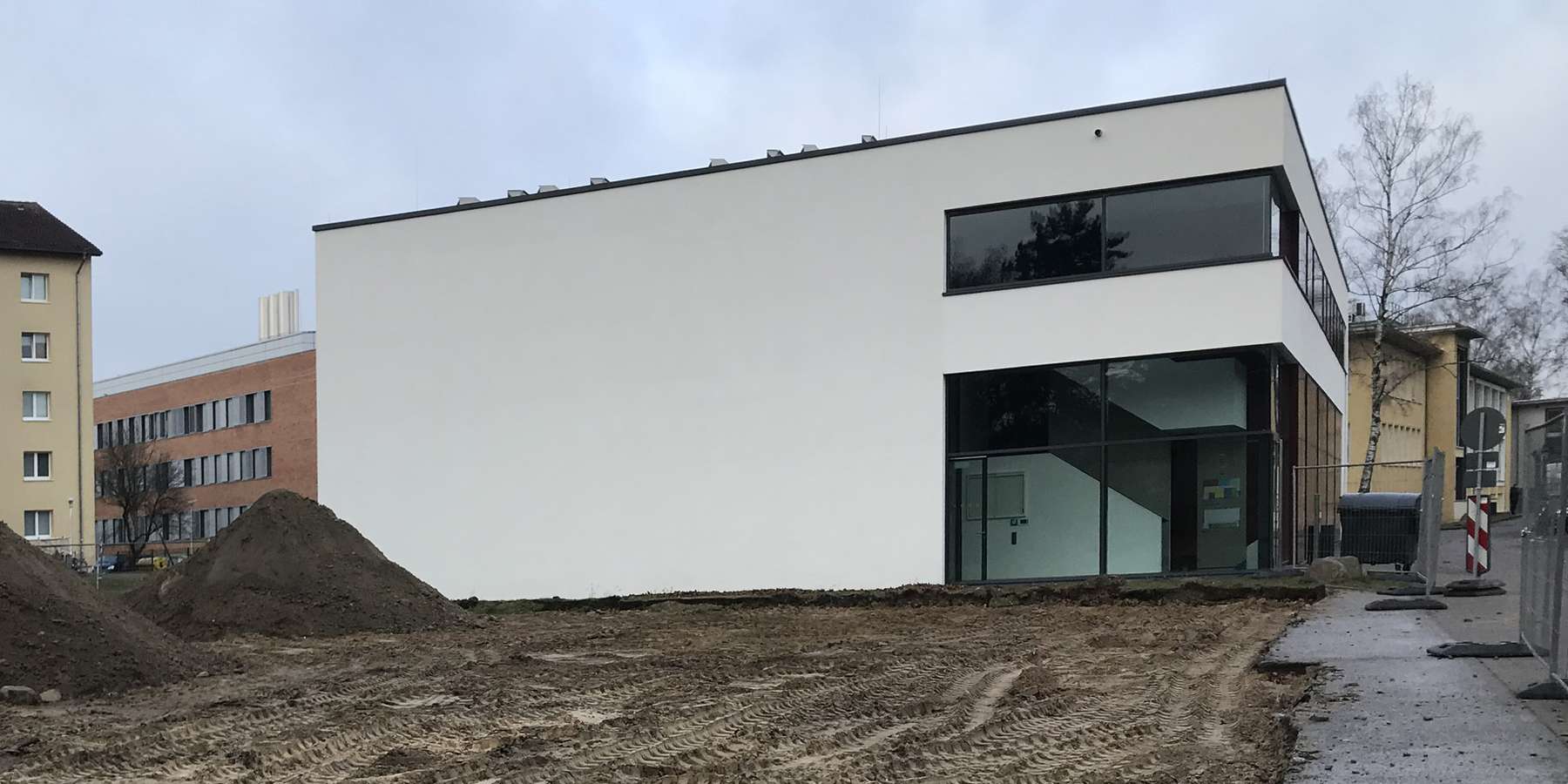 Baufeld wird vorbereitet: Abbrucharbeiten im Februar 2019. © 2019 Betrieb für Bau und Liegenschaften Mecklenburg-Vorpommern