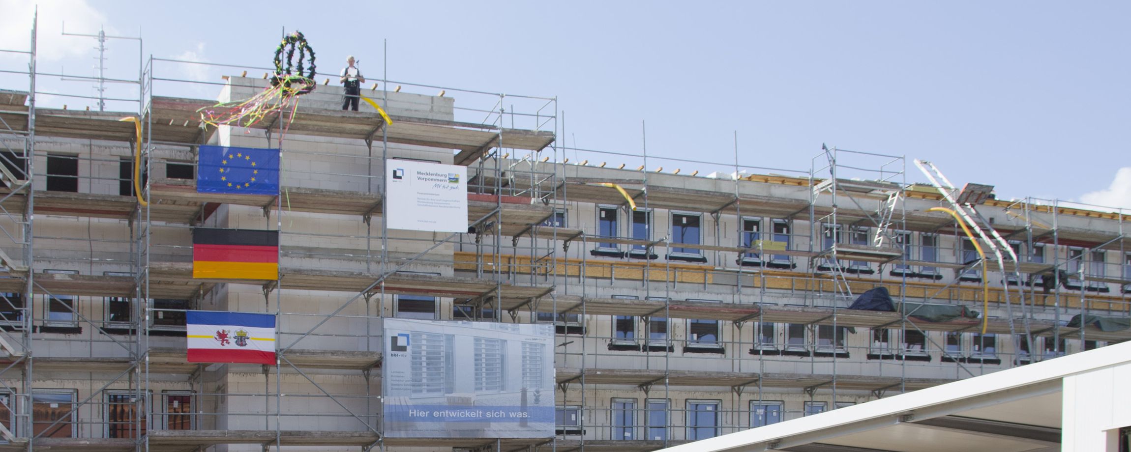 Neues Polizeigebäude in Greifswald gerichtet ©2019 Betrieb für Bau und Liegenschaften Mecklenburg-Vorpommern