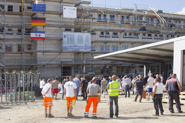 Neues Polizeigebäude in Greifswald gerichtet ©2019 Betrieb für Bau und Liegenschaften Mecklenburg-Vorpommern