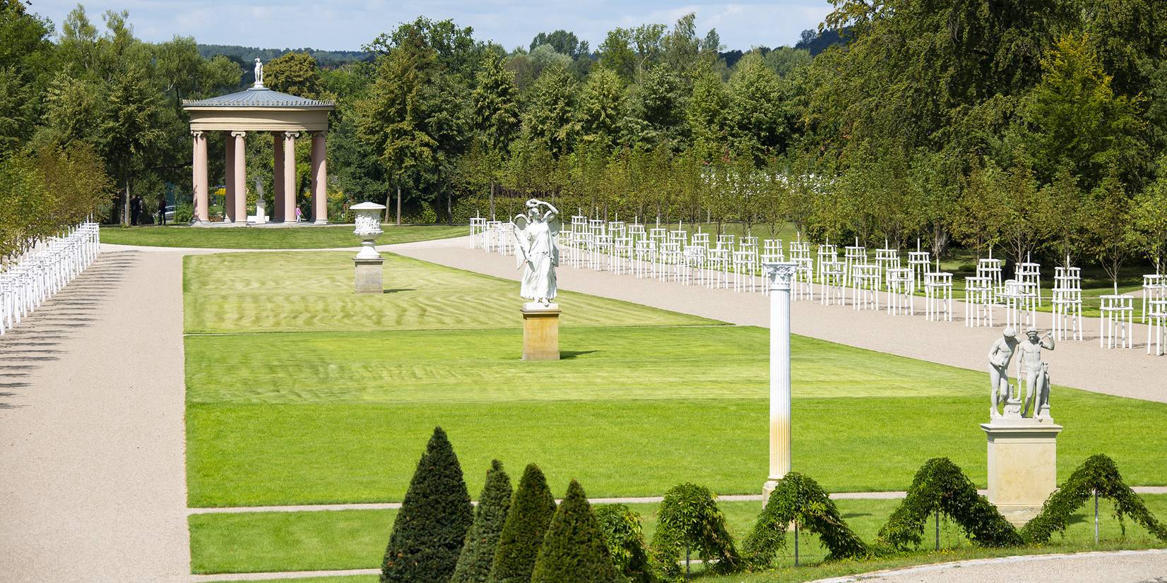 Nach Abschluss der Restaurierung der barocken Mittelachse strahlt der Schlossgarten in der Residenzstadt Neustrelitz wieder in seinem alten Glanz. Das Land M-V investierte mit Unterstützung der Europäischen Union seit 2009 umfangreiche Mittel in die denkm © 2019 Betrieb für Bau und Liegenschaften Mecklenburg-Vorpommern