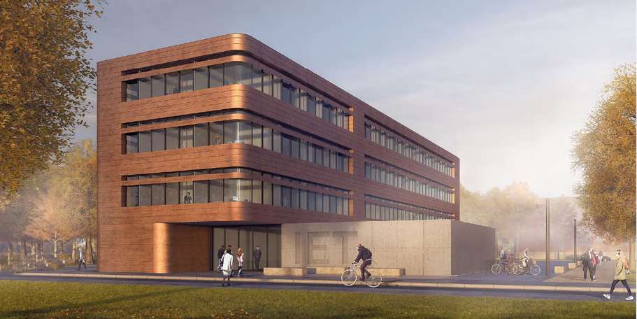So wird es aussehen: Visualisierung des neuen E-Technikums. © SEHW Architektur