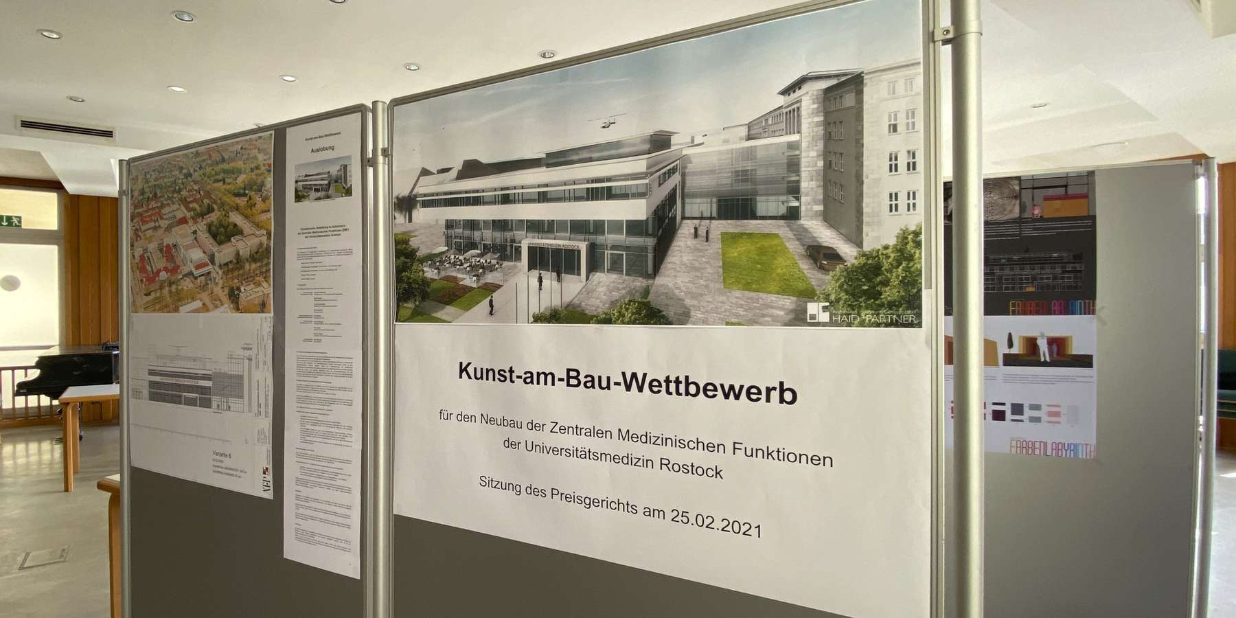 Die Sitzung des Preisgerichts für den Wettbewerb für die Kunst am Neubau der Zentralen Medizinischen Funktionen fand am 25. Februar 2021 statt. © 2021 Christian Hoffmann, FM M-V