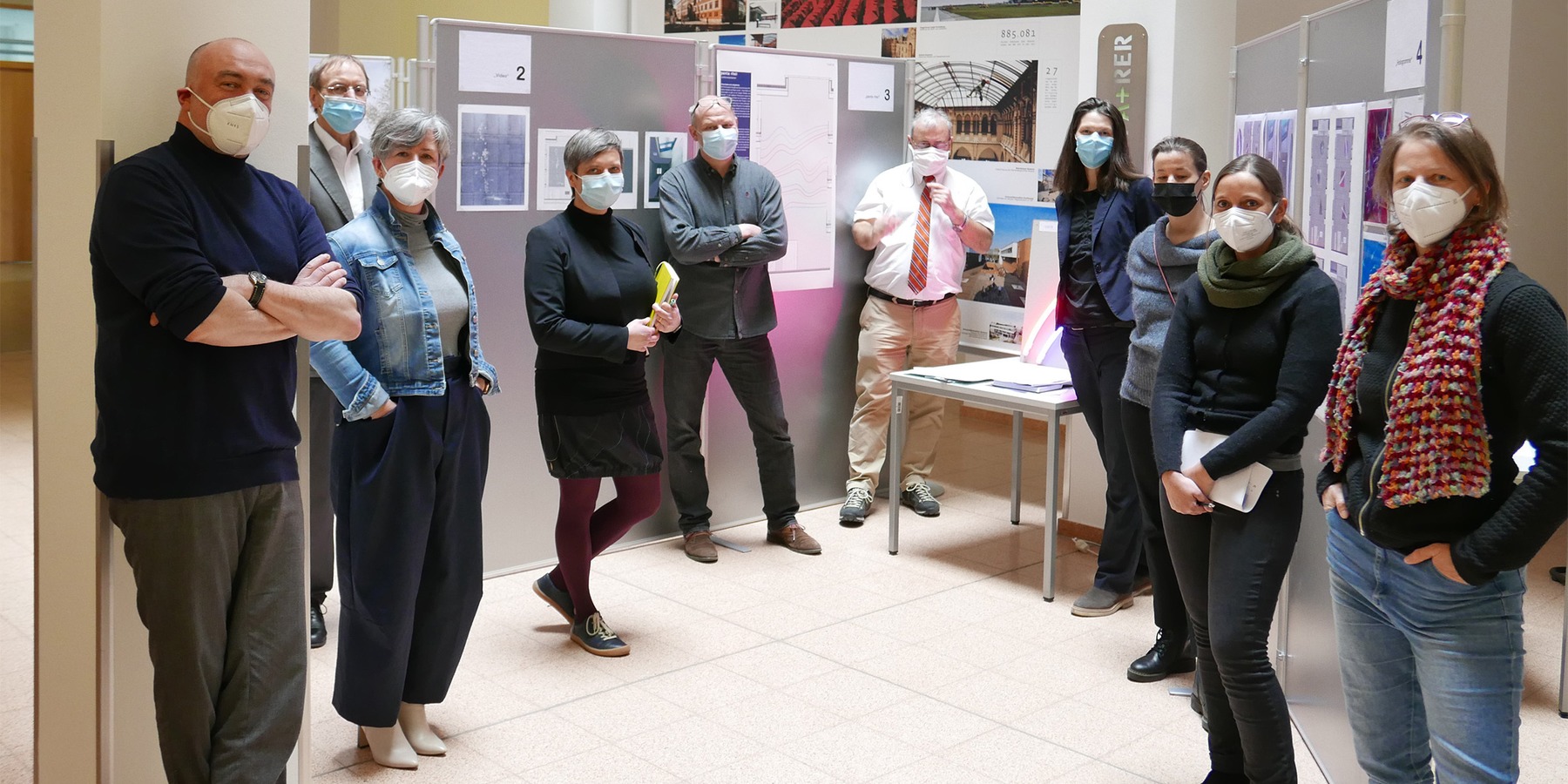 Es hat entschieden - Preisgericht für den Wettbewerb Kunst am Bau für das Biomedicum der UMR. © 2021 Christian Hoffmann, FM M-V