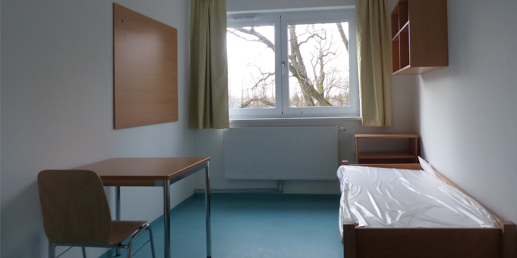 Blick in ein Einzelzimmer © 2021 SBL Greifswald