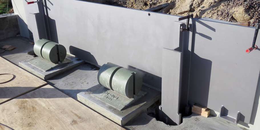 05.11.2020 - Wird eine tragende Rolle spielen: Kammerwand der Brücke über die Recknitz. © 2021 SBL Rostock