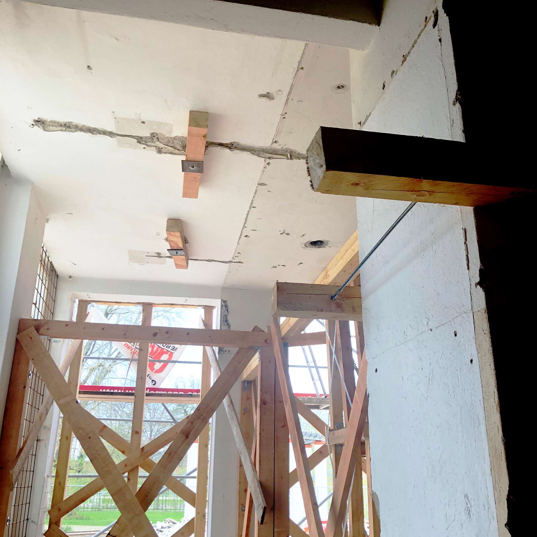 statische Abfangung der Pergola © 2021 SBL Neubrandenburg