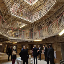 Baustellenrundgang im Hafthaus B © 2021 SBL Neubrandenburg