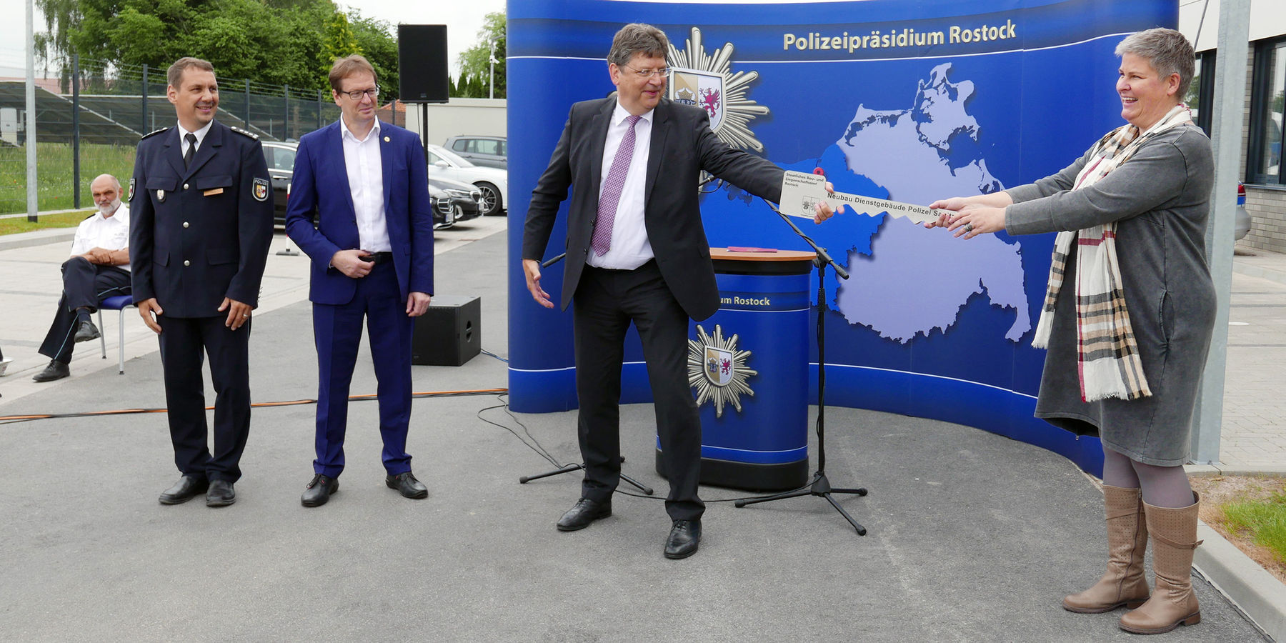 Feierliche Übergabe des  Polizeidienstgebäudes in Sanitz © 2021 SBL Rostock
