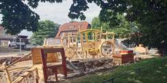 Die Arbeiten am Spielplatz schreiten voran. © 2021 SBL Schwerin