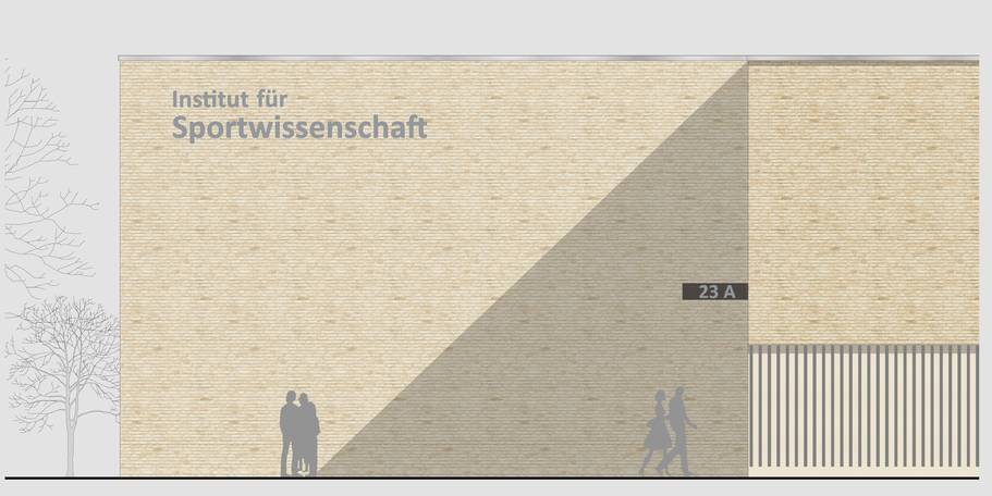 Alles nur Fassade! Ansicht einer Fassade des Neubaus Am Waldessaum aus dem Farb- und Materialkonzept der vom SBL Rostock beauftragten Planer Anderhalten Architekten. © 2021 Anderhalten Architekten