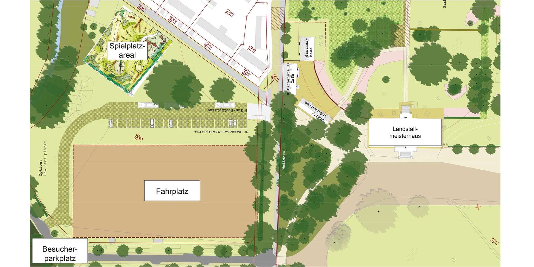 Lageplan mit Spielplatz © 2021 SBL Schwerin