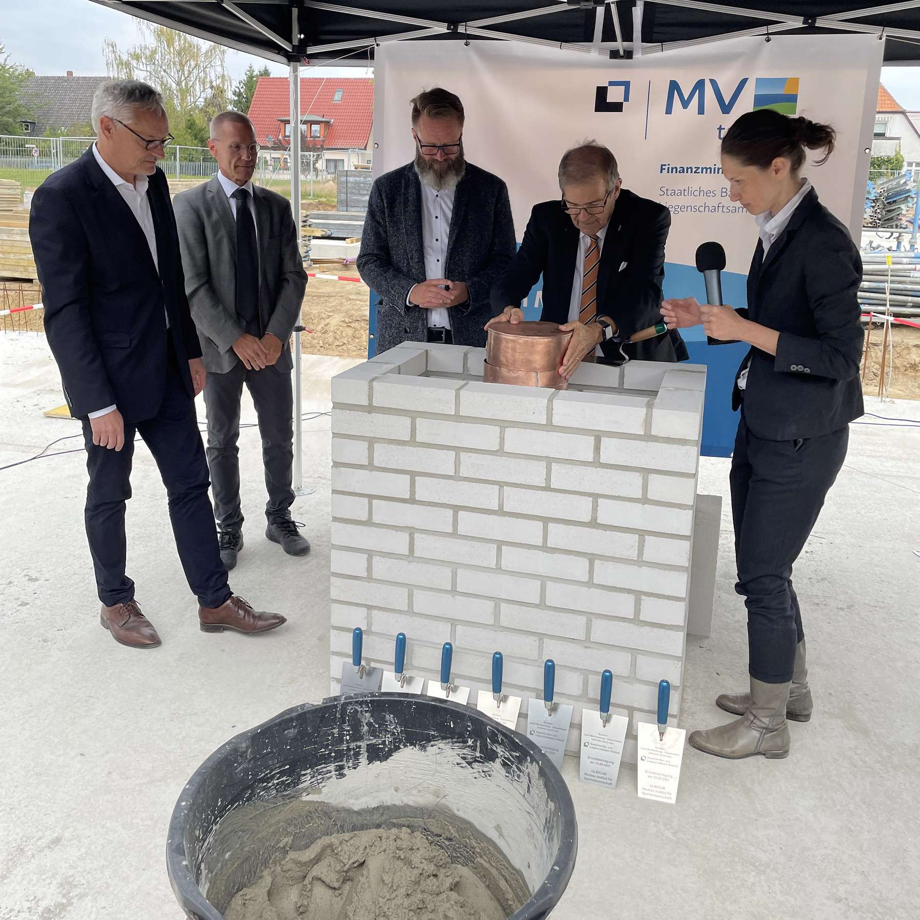 Grundsteinlegung Institutsneubau Sportwissenschaft.jpg © 2021 SBL Rostock