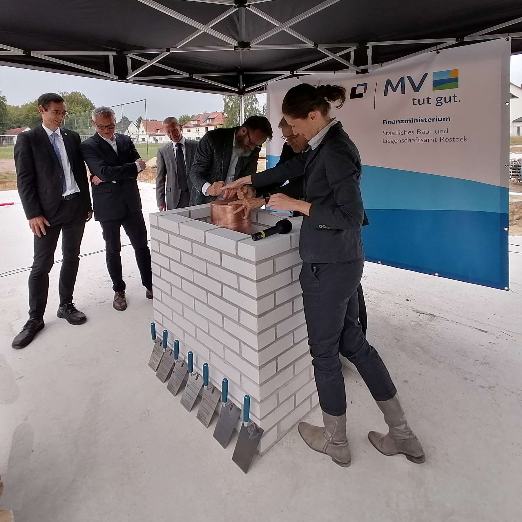 Grundsteinlegung Institutsneubau Sportwissenschaft.jpg © 2021 SBL Rostock