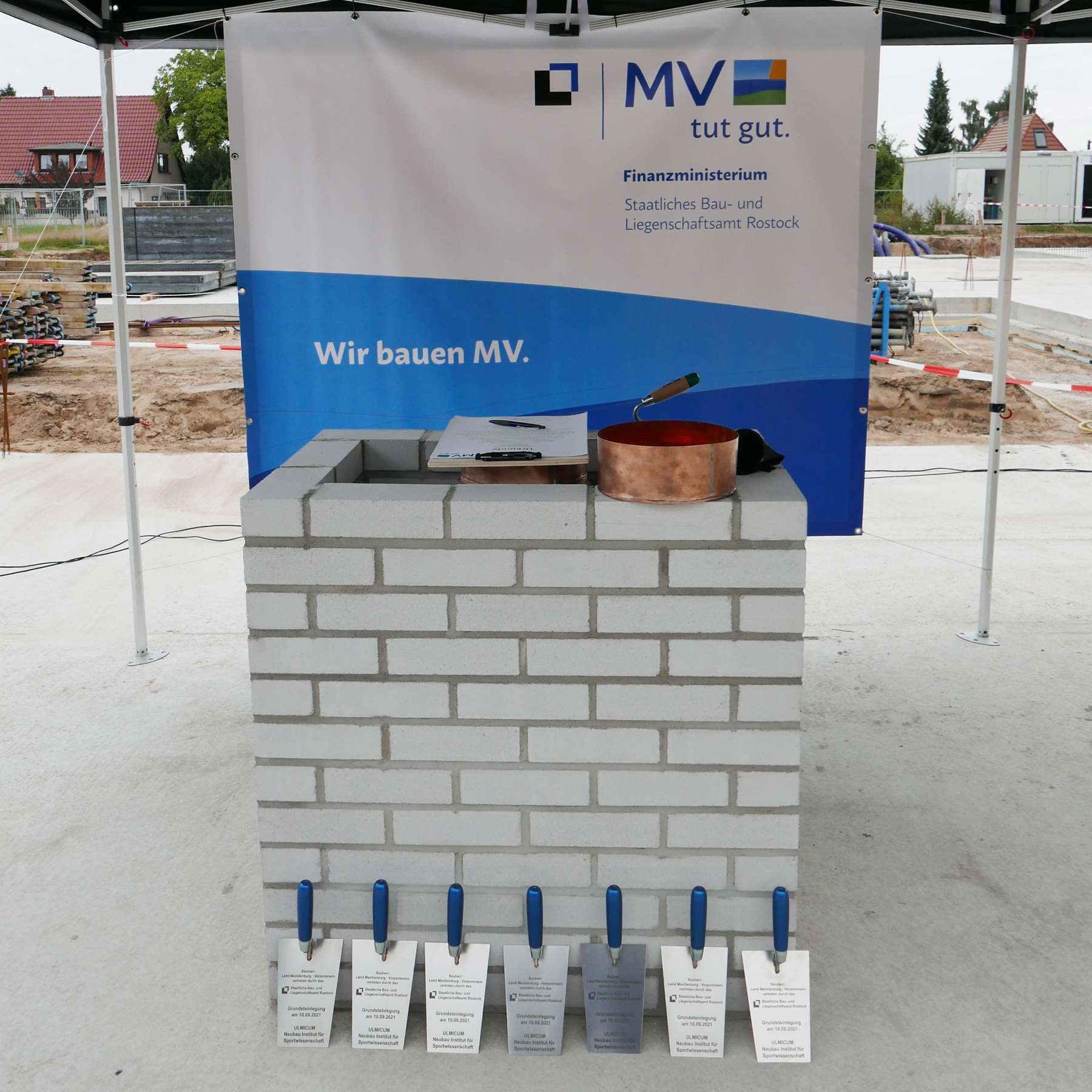 Grundsteinlegung Institutsneubau Sportwissenschaft.jpg © 2021 SBL Rostock