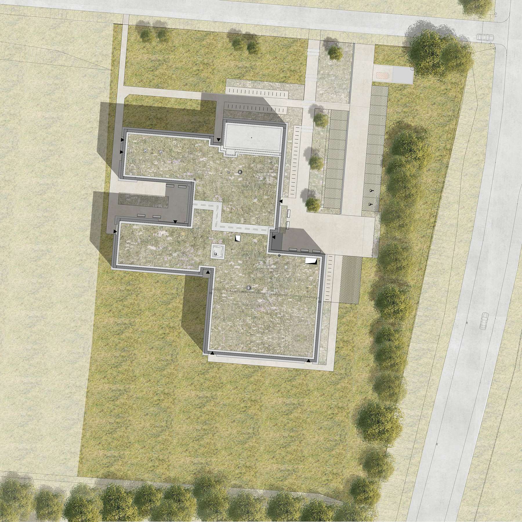 Neubau Institut für Sportwissenschaft.jpg © 2021  Anderhalten Architekten, Berlin