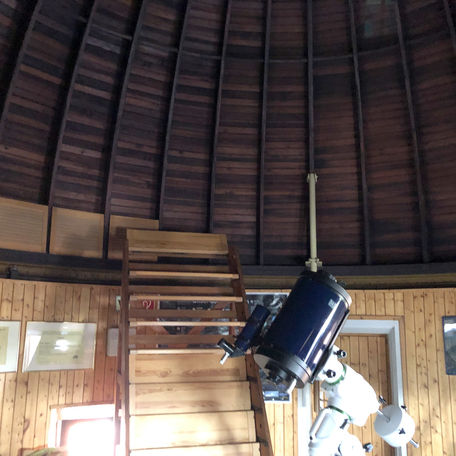 Blick in die Sternwarte, die sich auf dem Turm befindet. © 2021 Staatliches Bau- und Liegenschaftsamt Neubrandenburg