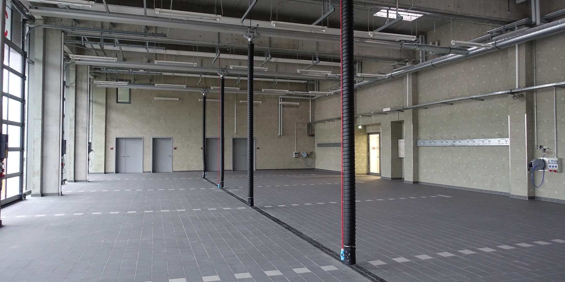 Blick in die Halle. © 2021 Michael Kröger Feuerwache Hohe Düne